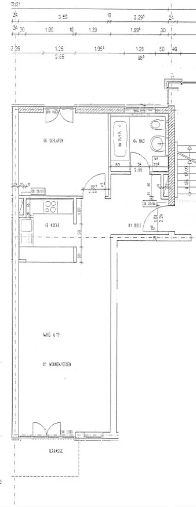 134.619 Grundriss bemaßt