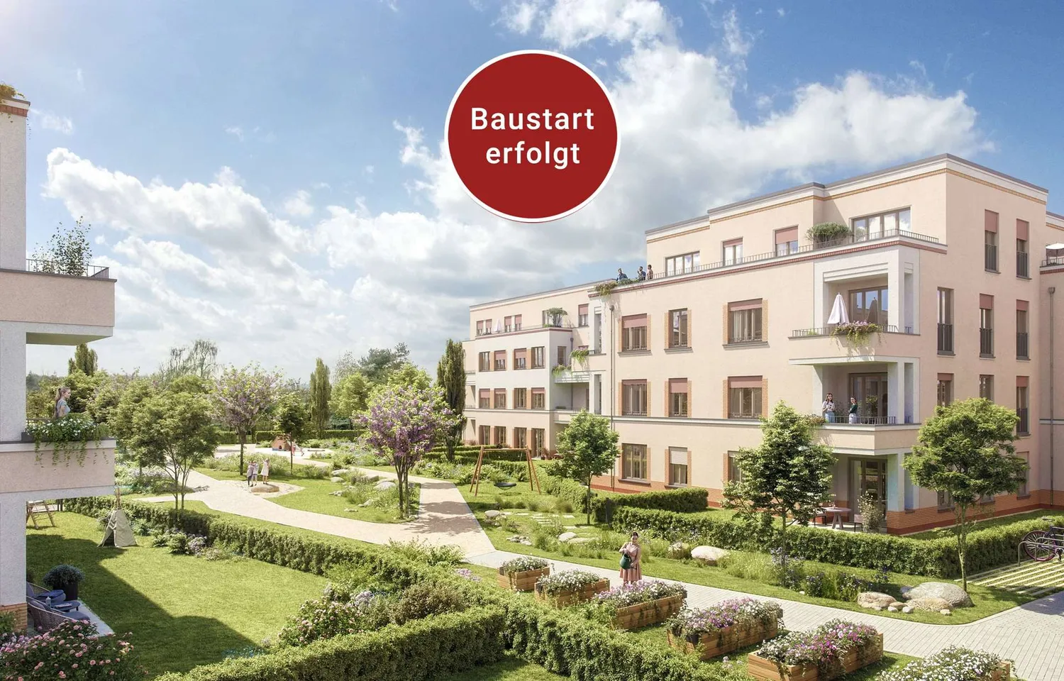 parkähnlicher Innenhof