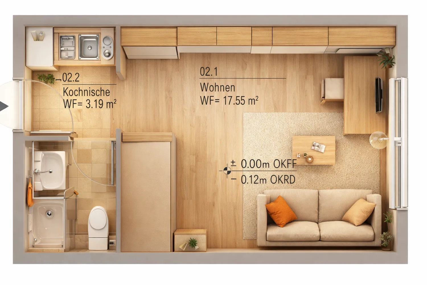 Grundriss Wohnung 14