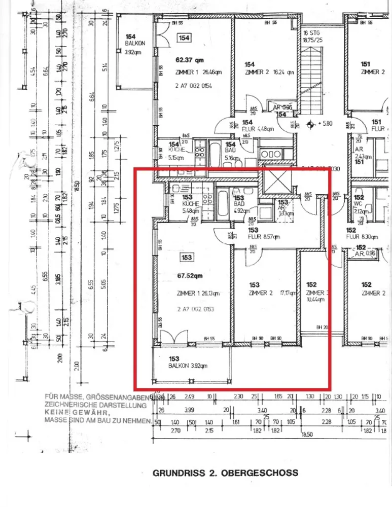 Grundriss Wohnung 153