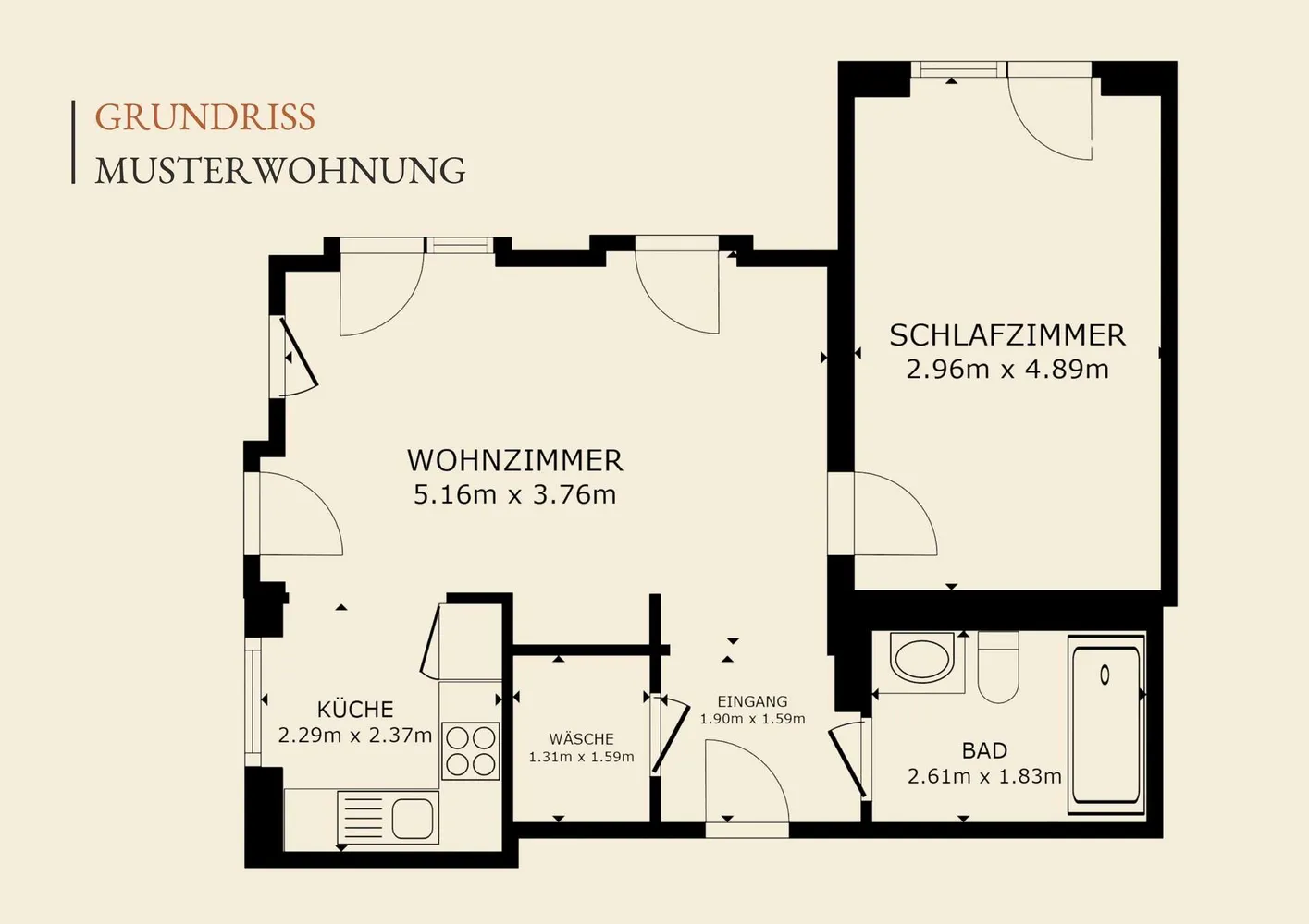 Grundriss - Musterwohnung