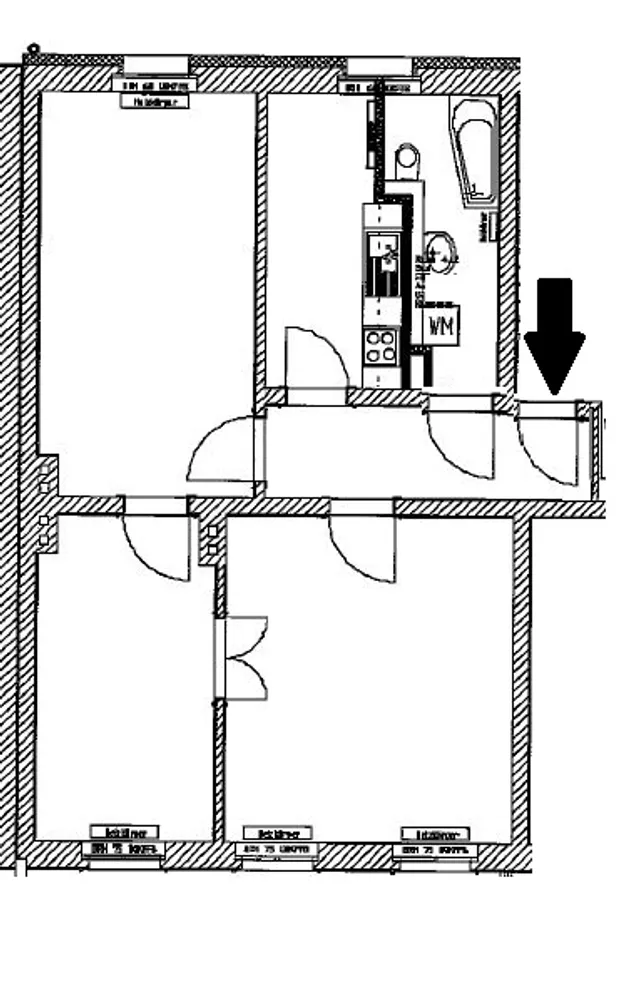 Grundriss zu Stilvolle Potsdamer Altbau- Whg nahe Schloss Sanssouci!